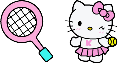 Cursor preview: Hello Kitty Tennis Cute Cursor Pack - 66 - cute-cursor.com