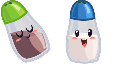 Cursor preview: Salt and Pepper Duo - 42 - cute-cursor.com