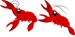 Cursor preview: Crayfish - 37 - cute-cursor.com