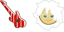 Cursor preview: Rockstar Cursor Pack - Flaming Guitar & Cookie - 36 - cute-cursor.com