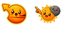 Cursor preview: Partial Solar Eclipse Buddy - 34 - cute-cursor.com