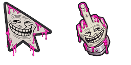 Cursor preview: Custom Cursor Trollface - 1 - cute-cursor.com