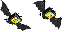 Cursor preview: Bat-Sponge Flying - 1 - cute-cursor.com