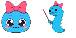 Cursor preview: Blue Banbaleena Bow - 1 - cute-cursor.com