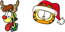 Cursor preview: Garfield Christmas - 1 - cute-cursor.com