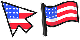 Cursor preview: United States Flag - 37 - cute-cursor.com