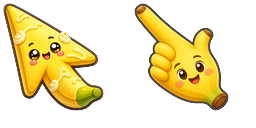 Cursor preview: Cute Banana Sweet Cursor Pack - 1 - cute-cursor.com