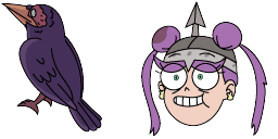 Cursor preview: Mina and Raven - 66 - cute-cursor.com