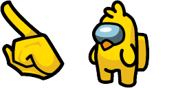 Cursor preview: Chicken Hero Crewmate - 59 - cute-cursor.com