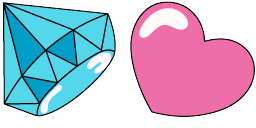 Cursor preview: Diamond Heart - 67 - cute-cursor.com
