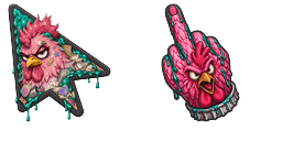 Cursor preview: Custom Cursor Trash Rooster - 1 - cute-cursor.com