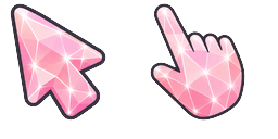 Cursor preview: Cute Rose Quartz Crystal - 67 - cute-cursor.com