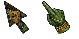 Cursor preview: Cute Wakanda Nakia Green - 66 - cute-cursor.com