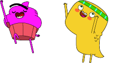 Cursor preview: Cupcake & Dino - 1 - cute-cursor.com