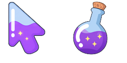 Cursor preview: Violet Spark Charm - 66 - cute-cursor.com