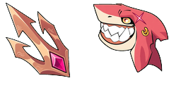 Cursor preview: Coral Mako Trident Cursor - 1 - cute-cursor.com
