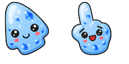 Cursor preview: Sapphire Crystal Blob - 1 - cute-cursor.com