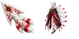 Cursor preview: Ruby Nine-Tail Fox - 1 - cute-cursor.com
