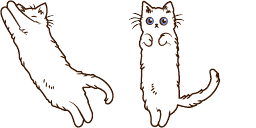 Cursor preview: Jumping Cat - 1 - cute-cursor.com