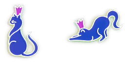 Cursor preview: Whimsical Cat Queen - 66 - cute-cursor.com