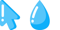 Cursor preview: Ocean Wave Minimal - 1 - cute-cursor.com