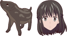 Cursor preview: Kagura Sohma - 1 - cute-cursor.com