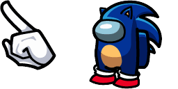 Cursor preview: Sonic Crewmate - 1 - cute-cursor.com