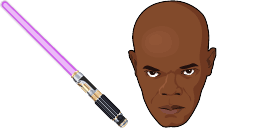 Cursor preview: Mace Windu Lightsaber - 66 - cute-cursor.com