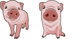 Cursor preview: Farm Piglet - 1 - cute-cursor.com
