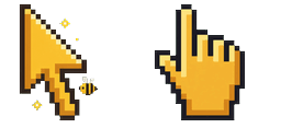 Cursor preview: Honey Pixel Star Cursor - 1 - cute-cursor.com