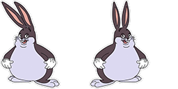 Cursor preview: Big Chungus - 1 - cute-cursor.com