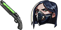 Cursor preview: Valorant Viper - 1 - cute-cursor.com
