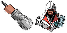 Cursor preview: Assassin's Creed Ezio Auditore - 1 - cute-cursor.com