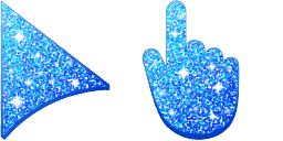 Cursor preview: Sparkling Blue - 67 - cute-cursor.com