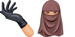 Cursor preview: Niqab Glove - 1 - cute-cursor.com