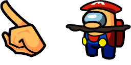 Cursor preview: Super Mario Crewmate - 66 - cute-cursor.com