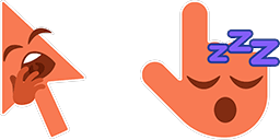 Cursor preview: Sleepy Yawn - 1 - cute-cursor.com