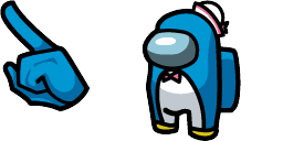 Cursor preview: Tuxedo Sam Crewmate - 66 - cute-cursor.com