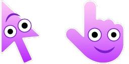 Cursor preview: Upside-Down Face - 1 - cute-cursor.com