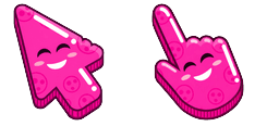 Cursor preview: Colorful Smile Magenta Pop - 65 - cute-cursor.com