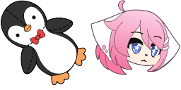 Cursor preview: Senpai Artz Penguin - 66 - cute-cursor.com