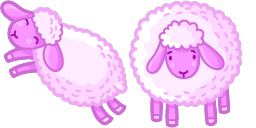 Cursor preview: Adorable Pink Sheep - 66 - cute-cursor.com