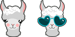 Cursor preview: Alpaca - 1 - cute-cursor.com