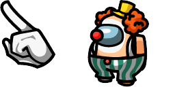 Cursor preview: Clown Crewmate - 1 - cute-cursor.com
