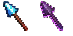 Cursor preview: Minecraft Enchanted Diamond Netherite Spear - 1 - cute-cursor.com