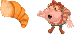 Cursor preview: Cute Croissant - 66 - cute-cursor.com
