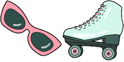 Cursor preview: Roller Skates - 1 - cute-cursor.com