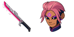 Cursor preview: Rose Val Blade Cursor - 1 - cute-cursor.com