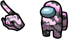 Cursor preview: Camouflage Crewmate - 57 - cute-cursor.com