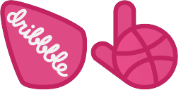 Cursor preview: Dribbble - 1 - cute-cursor.com